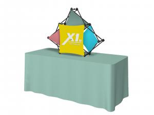 X1m 8 ft. -- 3 Quad C Fabric Table Top Pop-Up Display